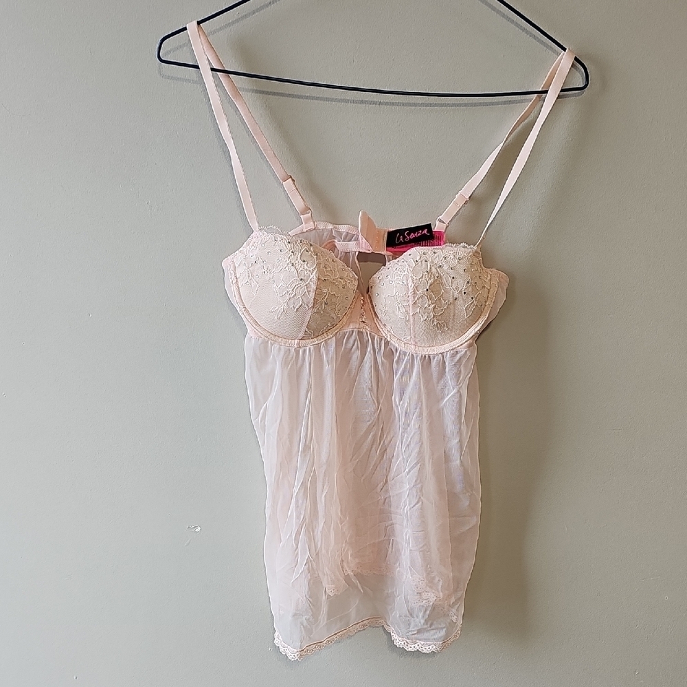 La SENZA Small Pink Lace Chemise